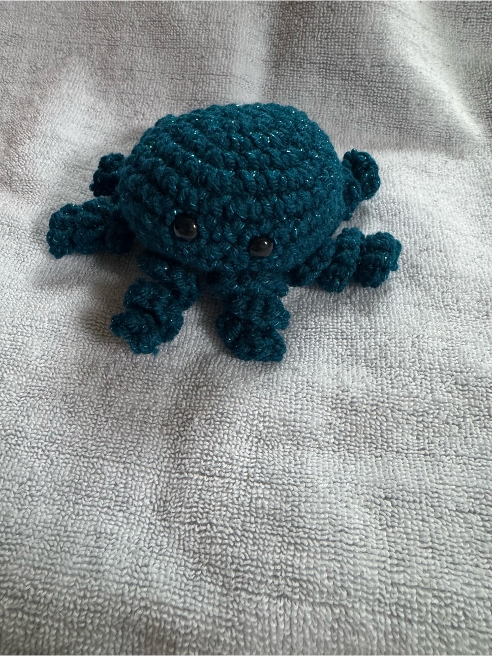 Handmade Teal Crochet Octopus Plush - Teal